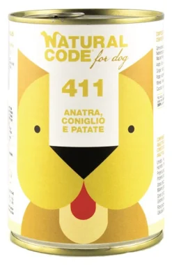 Natural Code For Dog 411 Anatra Coniglio e Patate 400g