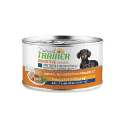 Natural Trainer Cane Sensitive No Gluten Small & Toy Adult con Trota e Cereali Integrali 150g