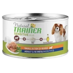 Natural Trainer Cane Sensitive Plus No Gluten Small & Toy Adult con Cavallo e Riso 150g