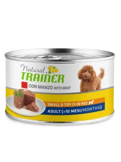 Natural Trainer Cibo Umido Manzo/Riso Per Cani Adulti Taglia Piccola Lattina 150g