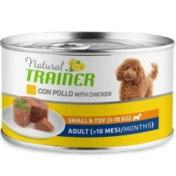 Natural Trainer Cibo Umido Pollo/Riso Per Cani Adulti Taglia Piccola Lattina 150g