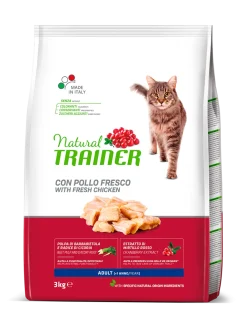 Natural Trainer Crocchette Al Pollo Per Gatti Adulti Sacco 3kg
