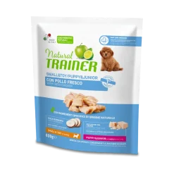 Natural Trainer Crocchette Pollo Cibo Secco Per Cuccioli Taglia Small Sacco 0,8kg