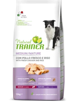 Natural Trainer Crocchette Pollo Fresco Per Cani Adulti Taglia Media 12kg