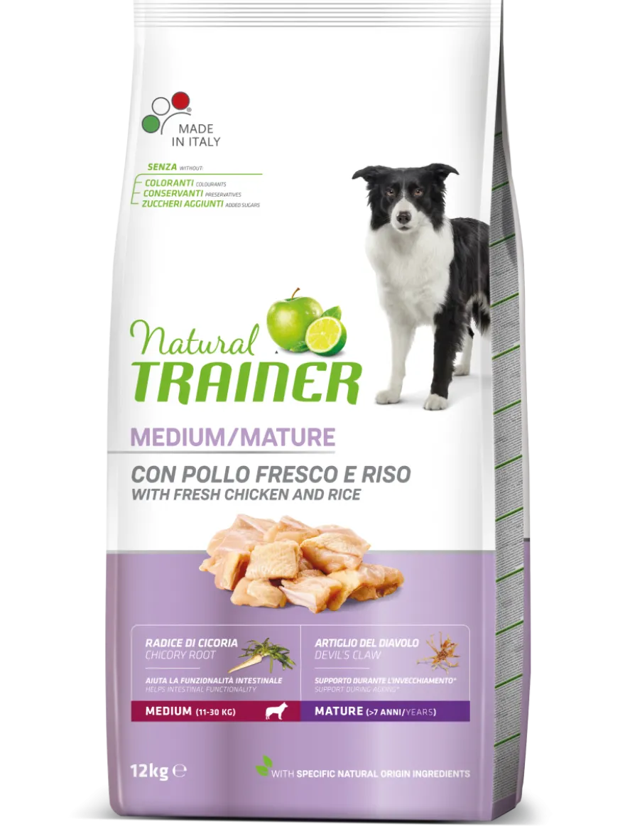 Natural Trainer Crocchette Pollo Fresco Per Cani Adulti Taglia Media 12kg