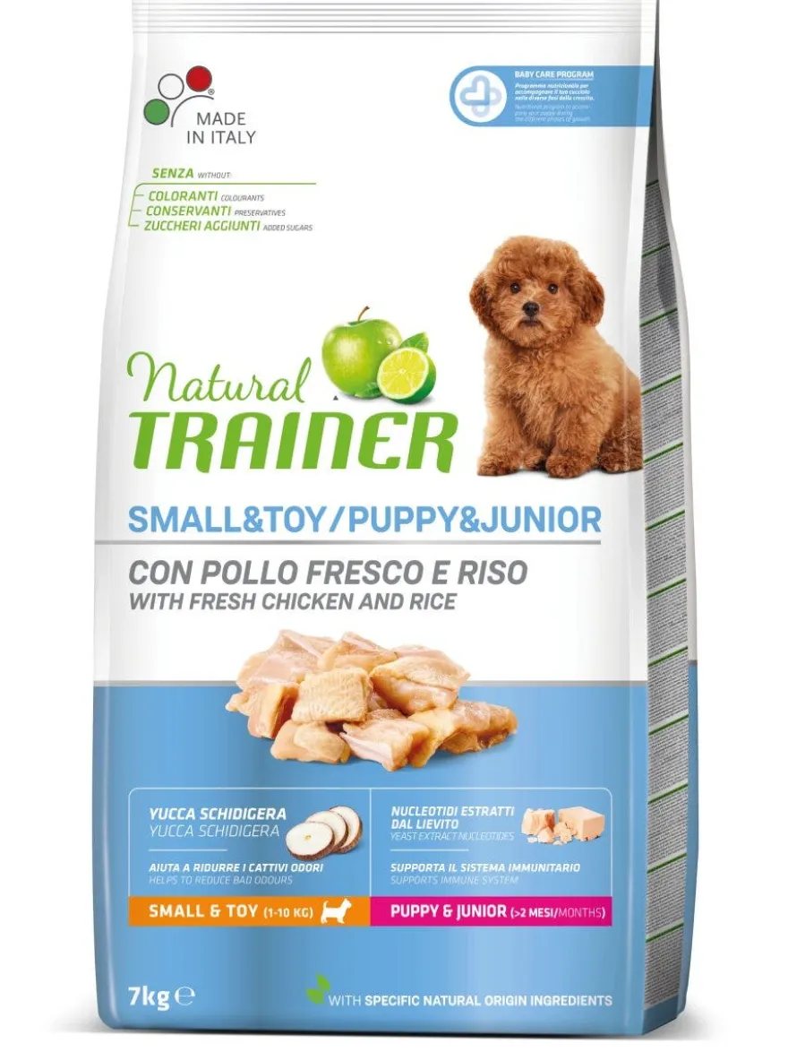 Natural Trainer Crocchette Pollo Fresco Per Cuccioli Di Taglia Piccola Sacco 7kg