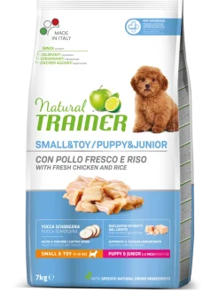 Natural Trainer Crocchette Pollo Fresco Per Cuccioli Di Taglia Piccola Sacco 7kg