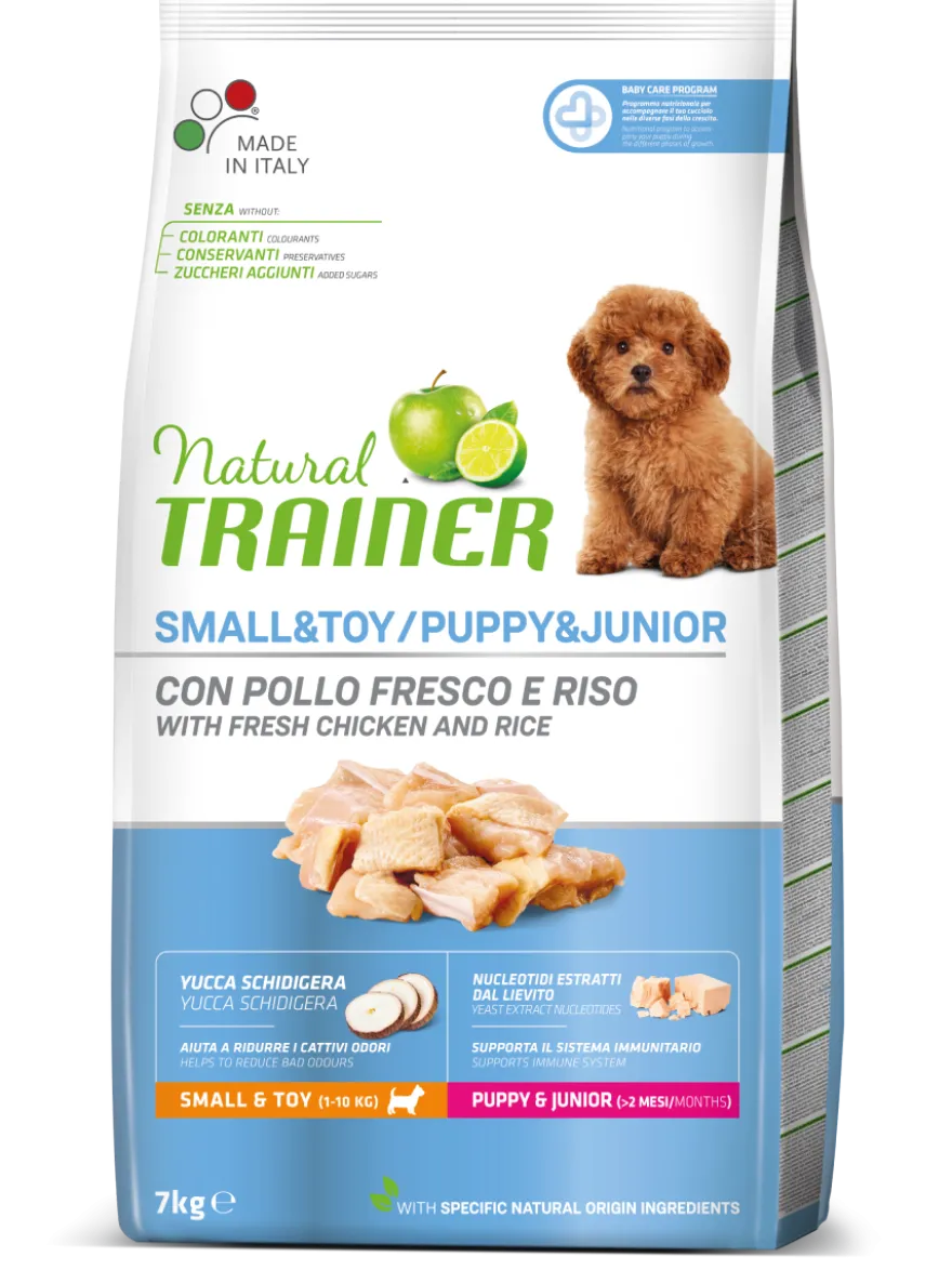 Natural Trainer Crocchette Pollo Fresco Per Cuccioli Di Taglia Piccola Sacco 7kg