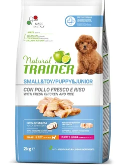 Natural Trainer Crocchette Pollo Fresco Per Cuccioli Taglia Piccola Sacco 2kg