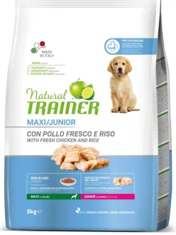 Natural Trainer Crocchette Pollo Fresco Per Cuccioli Taglia Grande <24Mesi Sacco 3kg