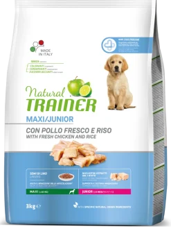 Natural Trainer Crocchette Pollo Fresco Per Cuccioli Taglia Grande <24Mesi Sacco 3kg