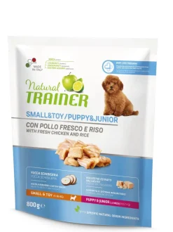 Natural Trainer Crocchette Pollo Fresco Per Cuccioli Taglia Piccola Sacco 800g