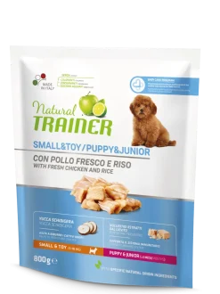 Natural Trainer Crocchette Pollo Fresco Per Cuccioli Taglia Piccola Sacco 800g