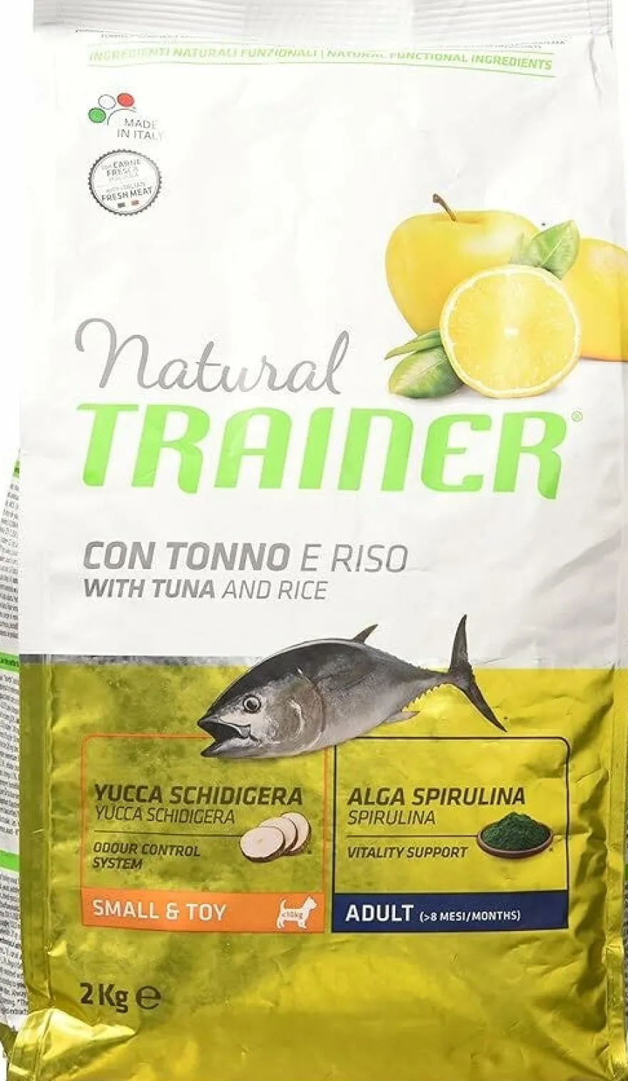 Natural Trainer Crocchette Tonno e Riso Cane Adult Small & Toy 2Kg