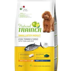 Natural Trainer Crocchette Tonno E Riso Per Cani Adulti Taglia Mini Sacco 0,8kg