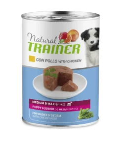 Natural Trainer Maintenance Medium E Maxi Per Cani Cuccioli Umido Pollo Lattina 400g