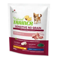 Natural Trainer Sensitive No Grain Small & Toy Adult Con Maiale Per Cani Toy 800g