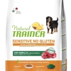 Natural Trainer Sensitive Senza Glutine Crocchette Agnello Per Cani Adulti Taglia Media/Grande 3kg