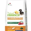 Natural Trainer Sensitive Senza Glutine Crocchette Agnello Per Cani Adulti Taglia Mini Sacco 2kg