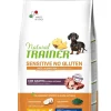 Natural Trainer Sensitive Senza Glutine Crocchette Con Anatra Per Cani Adulti Taglia Mini Sacco 2kg