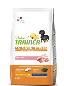 Natural Trainer Sensitive Senza Glutine Crocchette Maiale Per Cani Adulti Taglia Mini Sacco 2kg