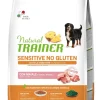 Natural Trainer Sensitive Senza Glutine Crocchette Maiale Per Cani Adulti Taglia Media/Grande Sacco 3kg