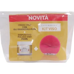 Naturbella Kit Crema Viso Antirughe 50ml+Dispositivo Pulizia Viso Pearl