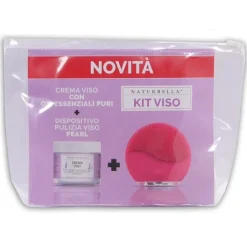 Naturbella Kit Crema Viso Idratante 50ml+Dispositivo Pulizia Viso Pearl