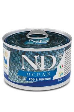 N&D Dog Ocean Cibo Umido Merluzzo E Zucca Per Cani Adulti Taglia Mini 140g