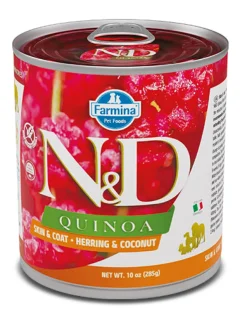 N&d Dog Quinoa Skin & Coat Herring Coconut 285 g