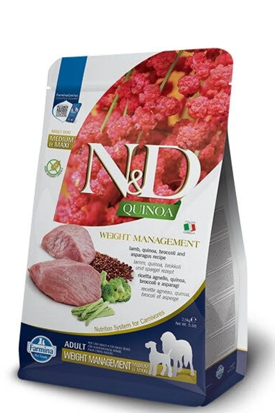 N&D Quinoa Canine Weight Management Lamb Medium & Maxi 7kg