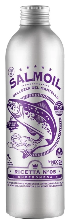 Necon Salmoil Ricetta 5 Bellezza Del Pelo Alimento Complementare Per Cani E Gatti 250ml