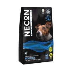 Necon Zero Grain Sensible Salmone Piselli Favetta Per Cani Sacco 12Kg