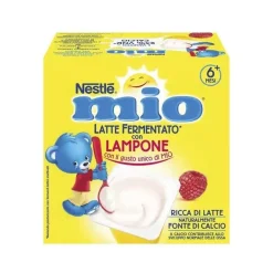 Nestlé Mio Merenda Latte Fermentato Lampone 4 Vasetti Da 100g