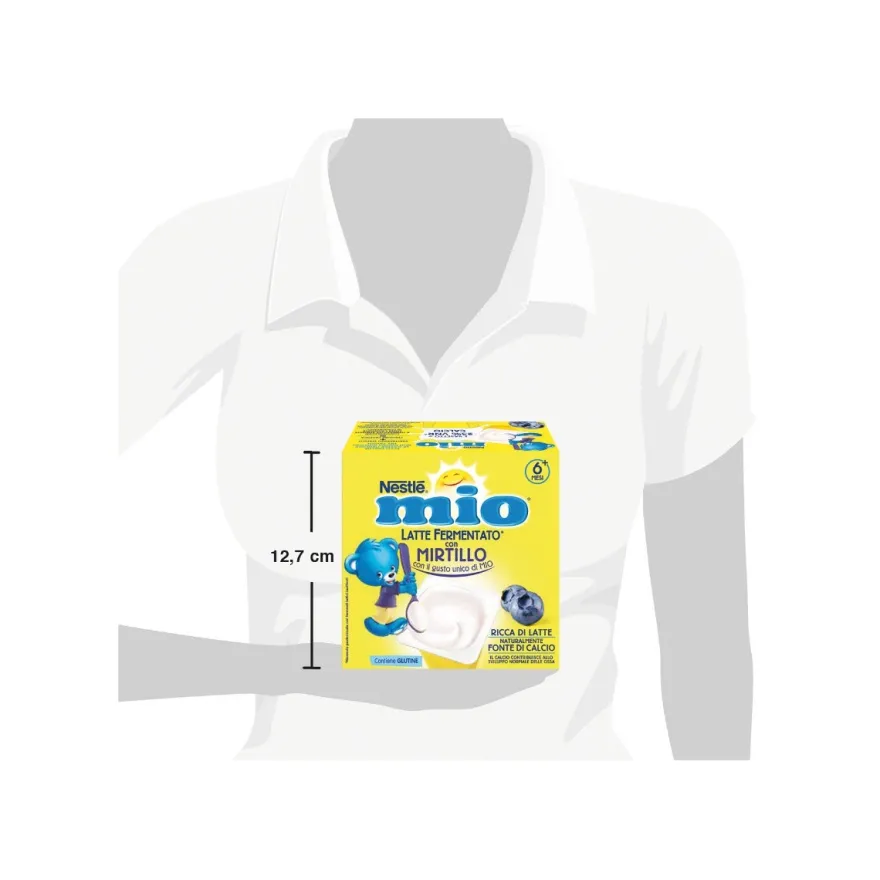 Nestlé Mio Merenda Latte Fermentato Mirtillo 4 Vasetti Da 100g