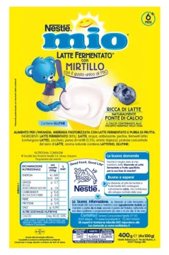 Nestlé Mio Merenda Latte Fermentato Mirtillo 4 Vasetti Da 100g