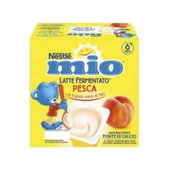 Nestlé Mio Merenda Latte Fermentato Pesca 4 Vasetti Da 100g