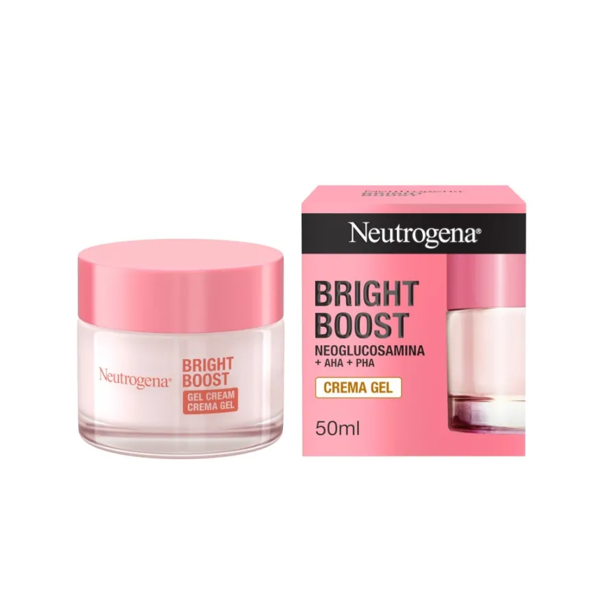Neutrogena Bright Boost Crema Idratante per Viso Crema Gel Illuminante Viso con Neoglucosamina 50ml