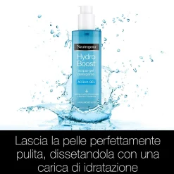 Neutrogena Hydro Boost Acqua Gel Detergente Viso con Acido Ialuronico Idratante e Struccante 200ml