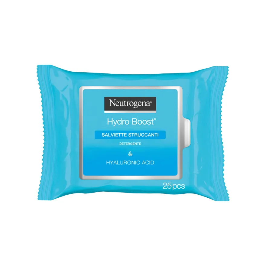 Neutrogena Hydro Boost Salviette Struccanti e Idratanti con Acido Ialuronico 25 pezzi