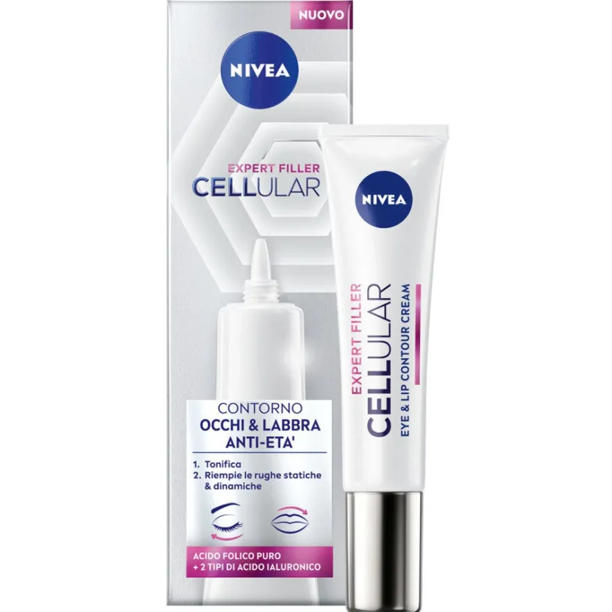 Nivea Cellular Expert Filler Crema Contorno Occhi & Labbra Anti-età 15ml