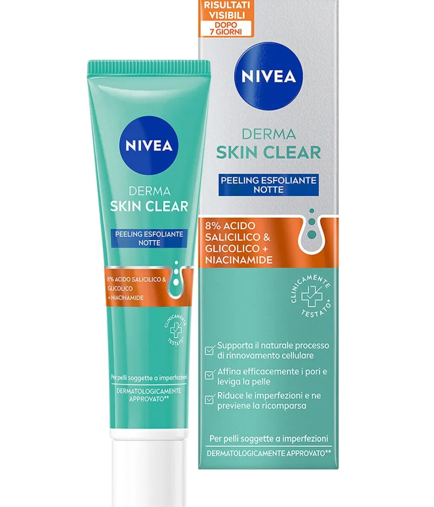 Nivea Derma Skin Clear Peeling Anti-imperfezioni Esfoliante Viso Per La Cura Della Pelle 40ml