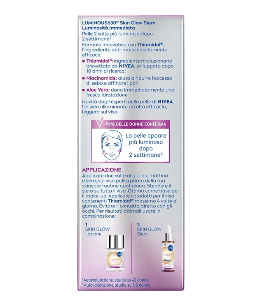 Nivea Luminous 630 Skinglow Siero Luminosità Immediata 30ml