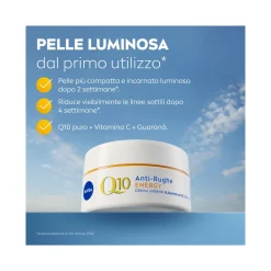 Nivea Q10 Anti-rughe Energy Crema Viso Giorno Illuminante Spf 15 Antirughe Energizzante 50ml