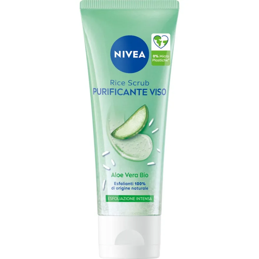 Nivea Rice Scrub Purificante Viso Esfoliante Per Cura Della Pelle Mista E Grassa 75ml