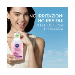Nivea Rose Care Acqua Micellare Bifase Detergente Viso E Occhi Struccante Lenitivo 400ml