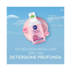 Nivea Rose Care Acqua Micellare Bifase Detergente Viso E Occhi Struccante Lenitivo 400ml