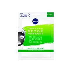 Nivea Urban Skin Detox Purificante Maschera Viso in Tessuto Per Cura Della Pelle 1 Pezzo