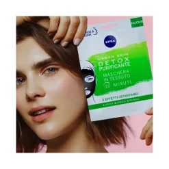 Nivea Urban Skin Detox Purificante Maschera Viso in Tessuto Per Cura Della Pelle 1 Pezzo