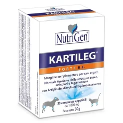 Nutrigen Kartileg Forte He Mangime Complementare Per Articolazioni Cani/Gatti 30 Tavolette